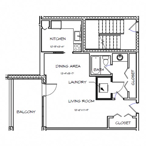 a floor plan of a house with bedrooms and a living room